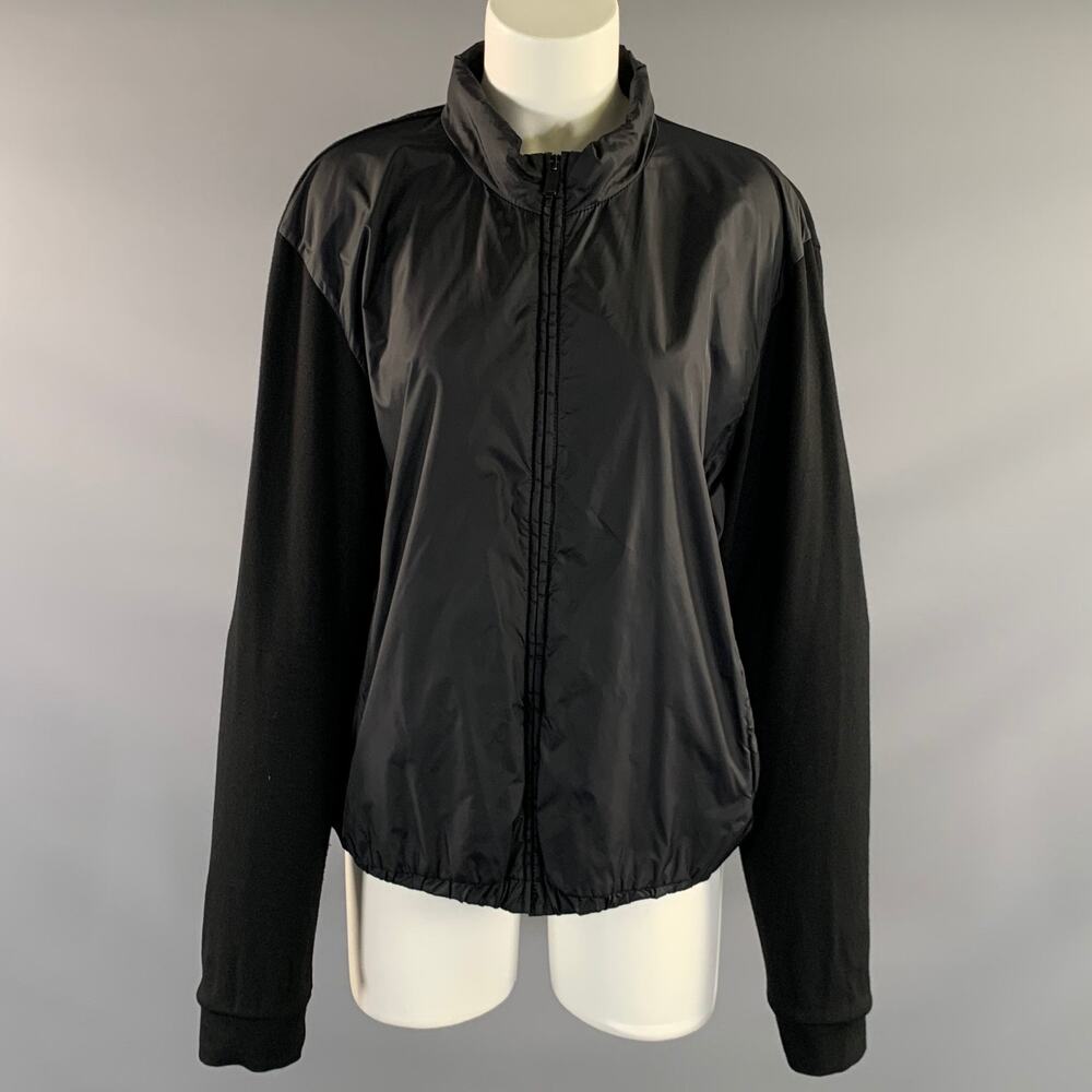 JIL SANDER Chest Size XL Size XL Black Viscose Blend Bomber Jacket